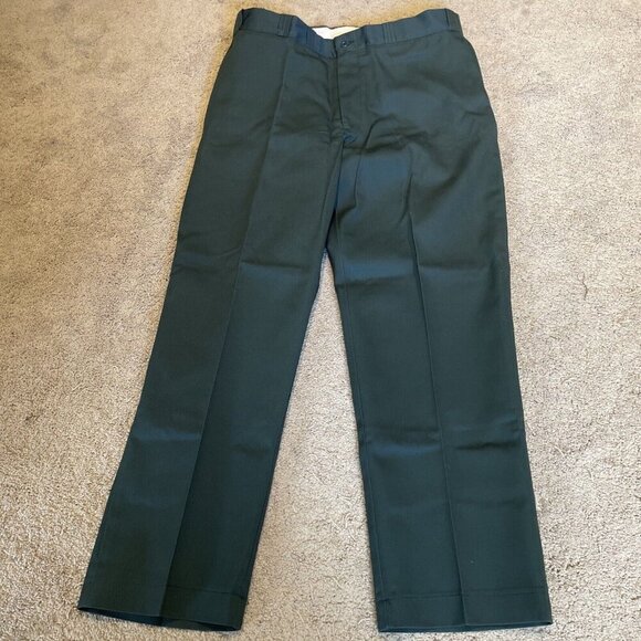 Vintage 90s Troutman Work Pants Size 37X30 Hunter Green Workwear Made in USA NWT - Picture 3 of 11